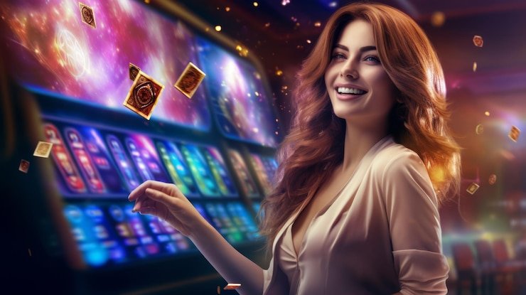 Tampilan dealer Speed Blackjack di studio kasino langsung marinaslot dengan kamera HD